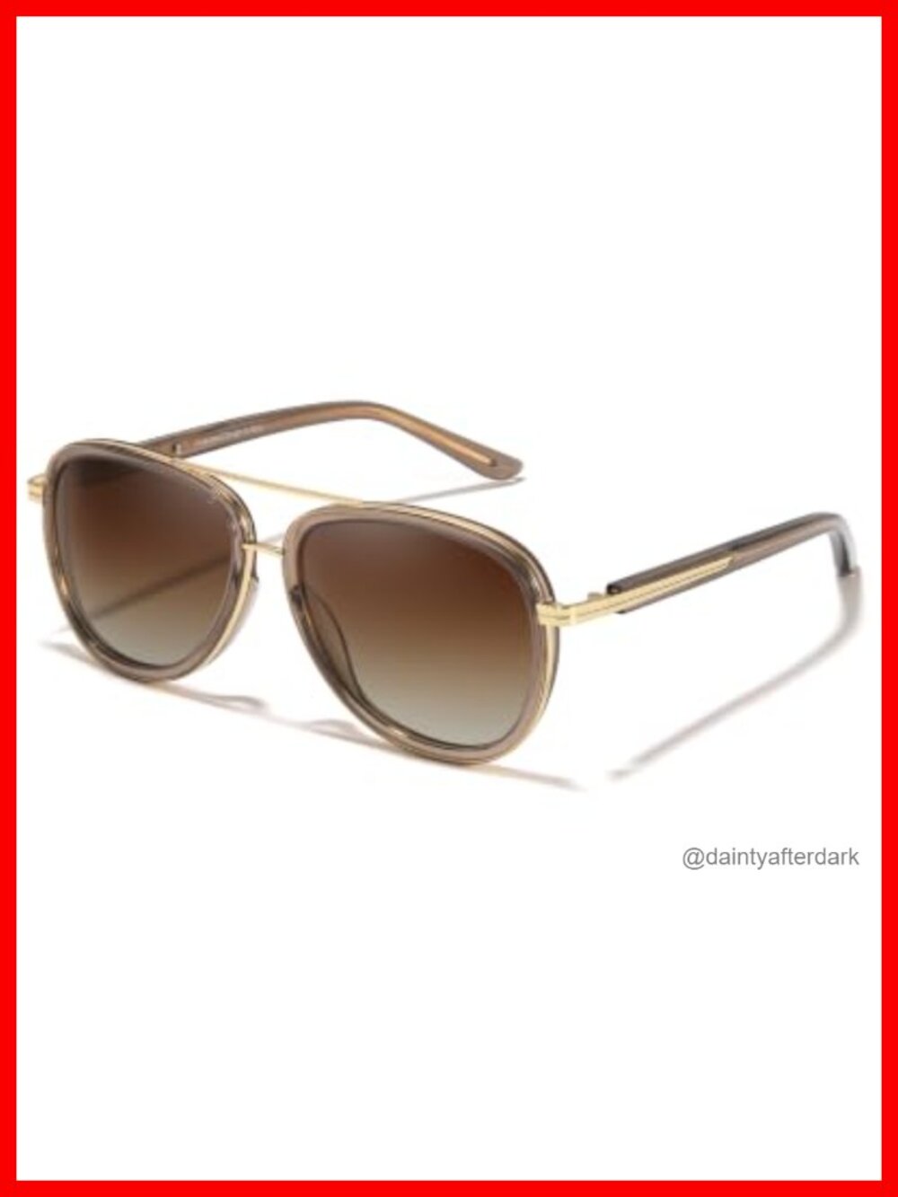 Polarized Aviator Sunglasses Acetate Frame UV400 Tangle-Free Nose Pads